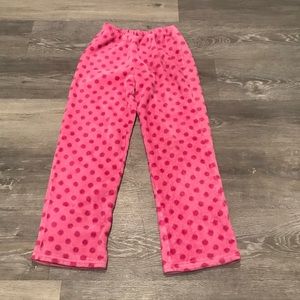 PINK POLKA DOT FLEECE PAJAMA PANTS 22/25/X…